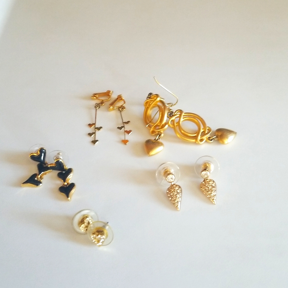 Heart earrings from France.